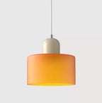 Pendente de Teto em Vidro Colorido e Metal E27 5W Bivolt Estilo Nórdico para Sala de Jantar e Quarto