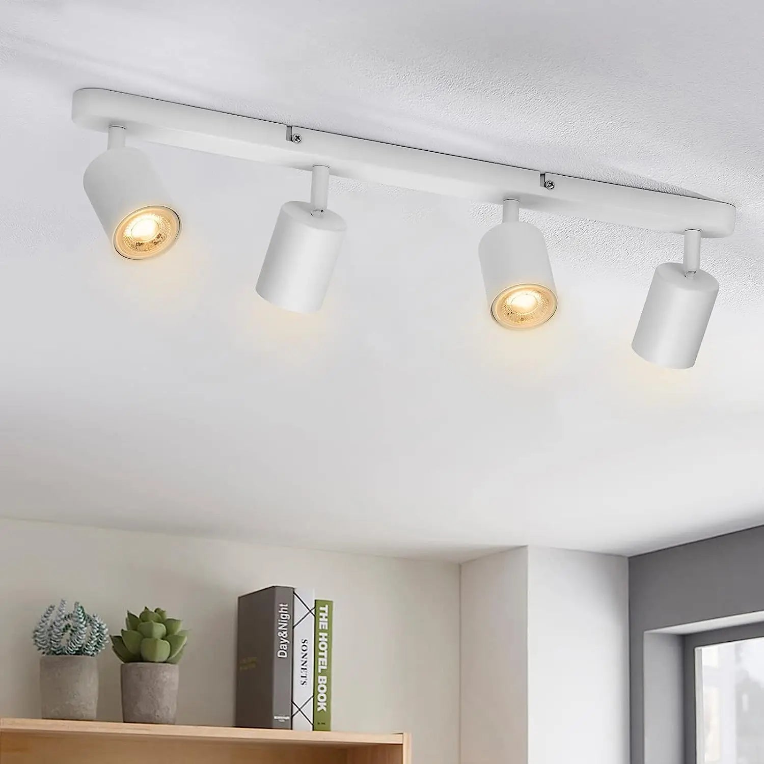 Trilho Spot LED GU10 de Sobrepor Direcionável Bivolt para Sala, Cozinha e Escritório