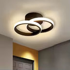 Luminária de Teto Geométrica LED Integrado Tricolor Bivolt em Ferro e Alumínio para Sala e Escritório