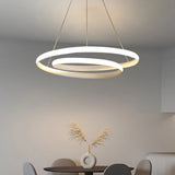 Pendente de Teto Duplo LED 32W a 48W Bivolt em Alumínio e Acrílico Minimalista para Sala e Escritório