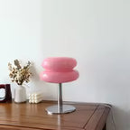Abajur de Mesa em Vidro Colorido e Ferro E27 12W Bivolt 28cm para Quarto e Sala