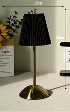 Luminária de Mesa LED Recarregável em Metal Portátil Tricolor Decorativa para Quarto e Sala