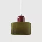 Pendente de Teto em Vidro Colorido e Metal E27 5W Bivolt Estilo Nórdico para Sala de Jantar e Quarto