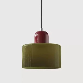 Pendente de Teto em Vidro Colorido e Metal E27 5W Bivolt Estilo Nórdico para Sala de Jantar e Quarto