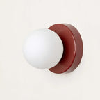 Arandela de Parede Mini em Metal e Vidro G9 Bivolt Colorida para Quarto e Corredor