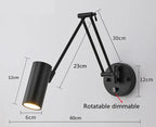 Arandela de Parede Articulada em Metal Bivolt para Cabeceira de Quarto e Leitura