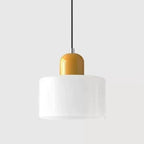 Pendente de Teto em Vidro Colorido e Metal E27 5W Bivolt Estilo Nórdico para Sala de Jantar e Quarto