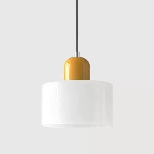 Pendente de Teto em Vidro Colorido e Metal E27 5W Bivolt Estilo Nórdico para Sala de Jantar e Quarto