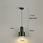 Pendente de Teto em Metal E27 Bivolt Estilo Industrial Nórdico para Cabeceira de Quarto