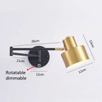 Arandela de Parede Articulada em Metal Bivolt para Cabeceira de Quarto e Leitura