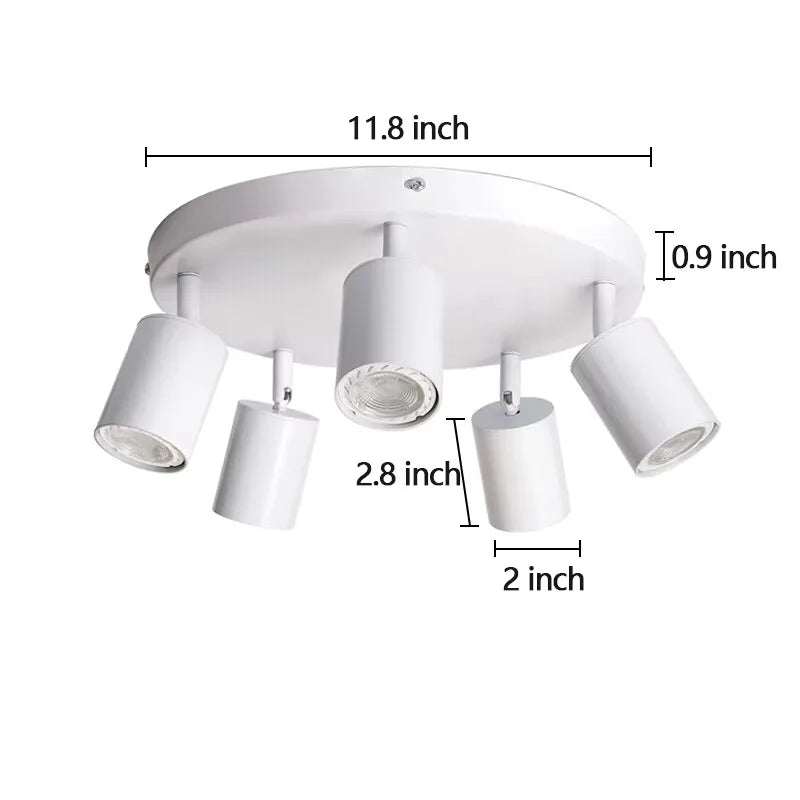 Trilho Spot LED GU10 de Sobrepor Direcionável Bivolt para Sala, Cozinha e Escritório