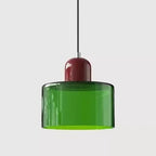 Pendente de Teto em Vidro Colorido e Metal E27 5W Bivolt Estilo Nórdico para Sala de Jantar e Quarto
