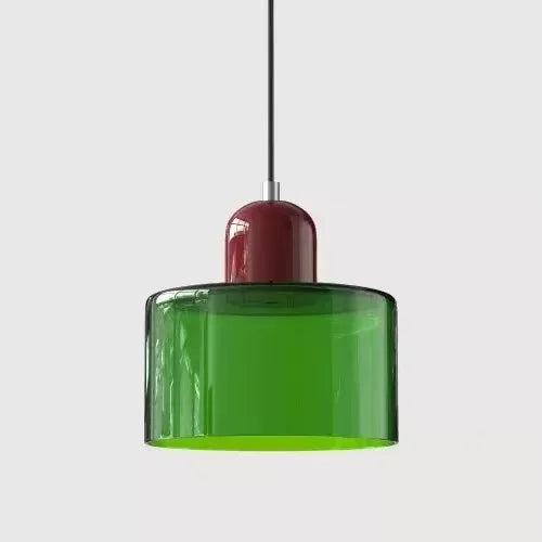 Pendente de Teto em Vidro Colorido e Metal E27 5W Bivolt Estilo Nórdico para Sala de Jantar e Quarto