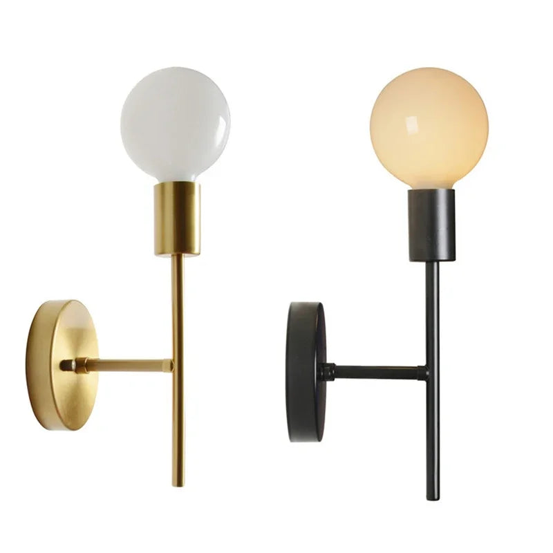 Arandela de Parede em Ferro E27 Bivolt Estilo Industrial Bidirecional para Sala e Quarto