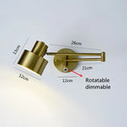Arandela de Parede Articulada em Metal Bivolt para Cabeceira de Quarto e Leitura