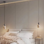 Pendente de Teto em Mármore Natural com Detalhe Esférico E27 Bivolt para Quarto e Sala de Jantar
