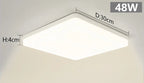 Plafon LED Quadrado de Teto Sobrepor Bivolt 18W a 48W Tricolor para Sala, Quarto e Cozinha
