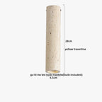 Plafon de Teto em Travertino Natural e Madeira E27 Bivolt Arquitetônico para Sala e Quarto