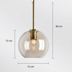 Pendente de Teto em Vidro e Metal E27 Bivolt Estilo Loft Industrial para Sala e Cozinha