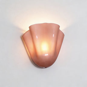 Arandela de Parede em Vidro Colorido Formato Flor E14 Bivolt Estilo Retrô Francês para Quarto e Sala