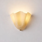 Arandela de Parede em Vidro Colorido Formato Flor E14 Bivolt Estilo Retrô Francês para Quarto e Sala