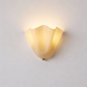 Arandela de Parede em Vidro Colorido Formato Flor E14 Bivolt Estilo Retrô Francês para Quarto e Sala