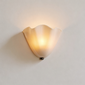 Arandela de Parede em Vidro Colorido Formato Flor E14 Bivolt Estilo Retrô Francês para Quarto e Sala