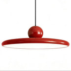 Pendente de Teto em Metal com Disco e Esfera LED Integrado Bivolt Estilo Europeu para Sala de Jantar e Quarto