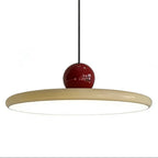 Pendente de Teto em Metal com Disco e Esfera LED Integrado Bivolt Estilo Europeu para Sala de Jantar e Quarto