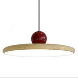 Pendente de Teto em Metal com Disco e Esfera LED Integrado Bivolt Estilo Europeu para Sala de Jantar e Quarto