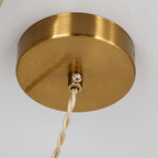 Pendente de Teto em Cerâmica Canelada Branca E27 Bivolt Estilo Retrô Francês para Sala de Jantar e Quarto