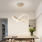 Lustre Suspenso em Alumínio LED 16W 3000K Design Orgânico Bivolt para Sala de Jantar e Quarto