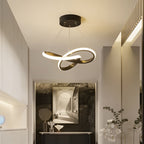 Lustre Suspenso em Alumínio LED 16W 3000K Design Orgânico Bivolt para Sala de Jantar e Quarto