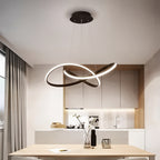 Lustre Suspenso em Alumínio LED 16W 3000K Design Orgânico Bivolt para Sala de Jantar e Quarto