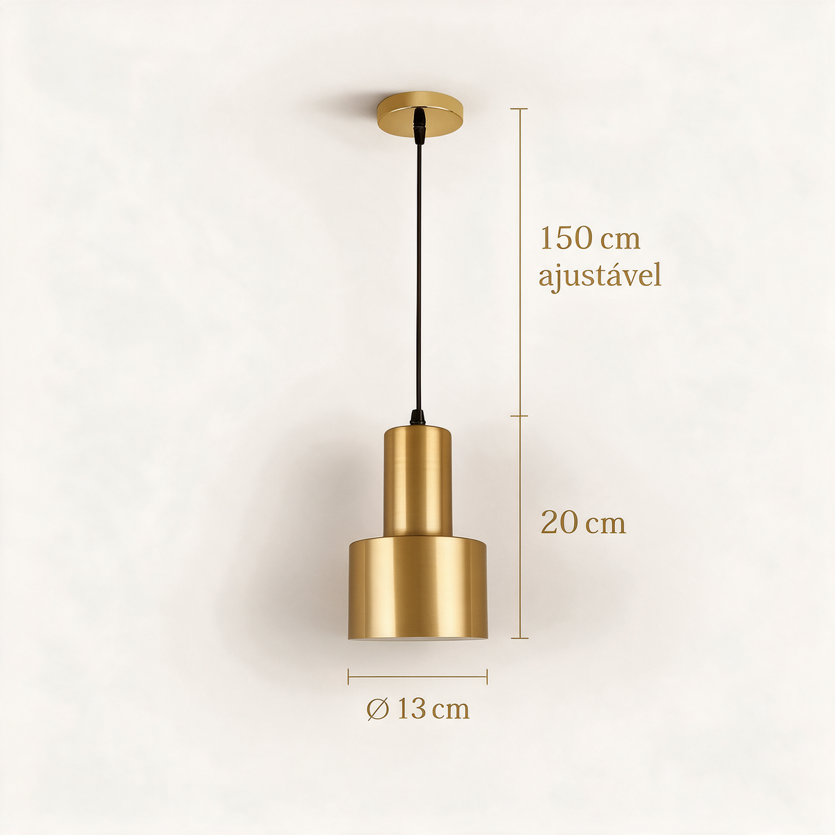 Pendente de Teto em Metal E27 Bivolt Estilo Industrial Nórdico para Cabeceira de Quarto