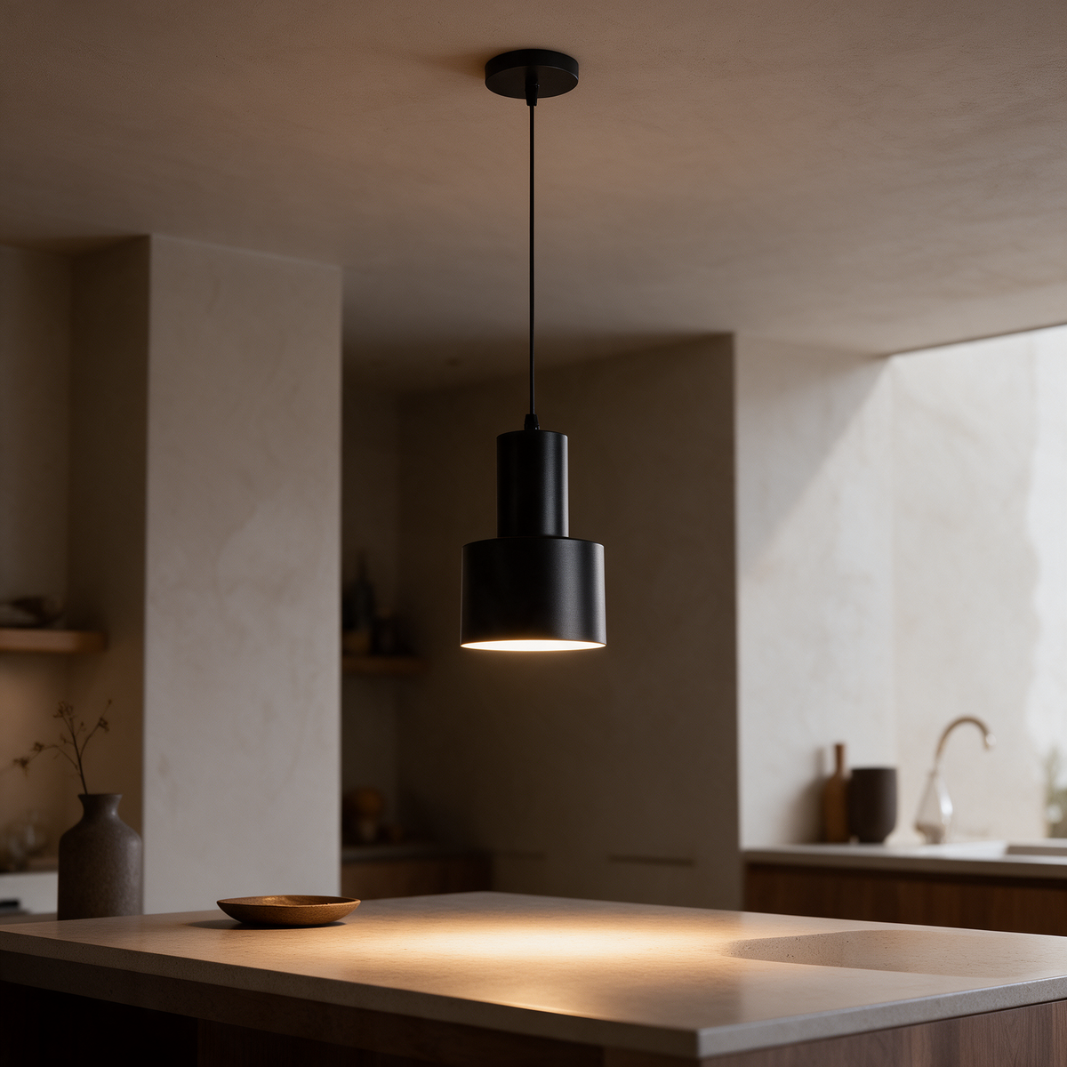 Pendente de Teto em Metal E27 Bivolt Estilo Industrial Nórdico para Cabeceira de Quarto