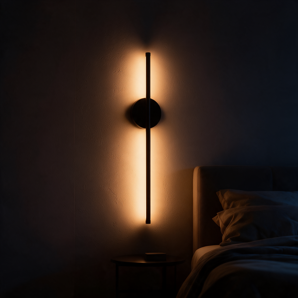 Arandela de Parede LED Recarregável em Metal 50cm Bidirecional com Controle Remoto para Sala e Quarto