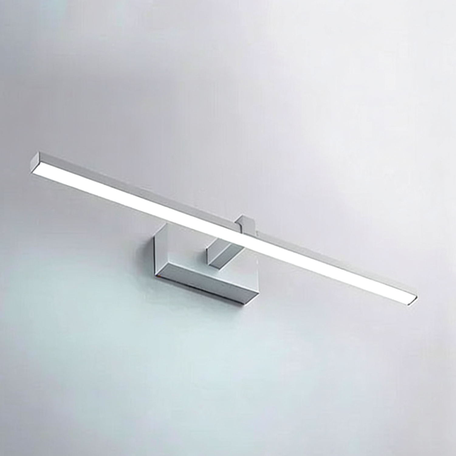 Luminária de Espelho e Parede Linear em Alumínio LED Tricolor Bivolt 40cm–60cm para Banheiro e Quarto
