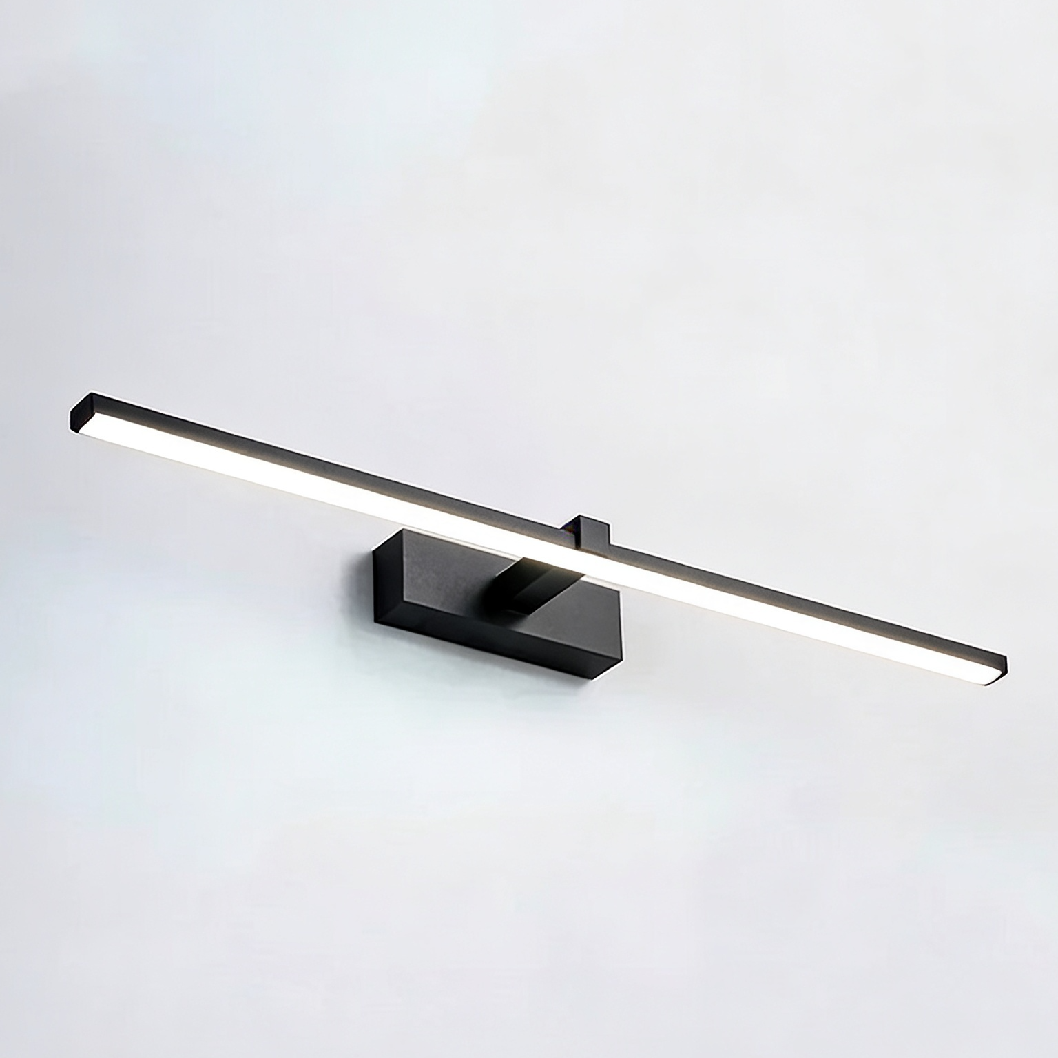 Luminária de Espelho e Parede Linear em Alumínio LED Tricolor Bivolt 40cm–60cm para Banheiro e Quarto