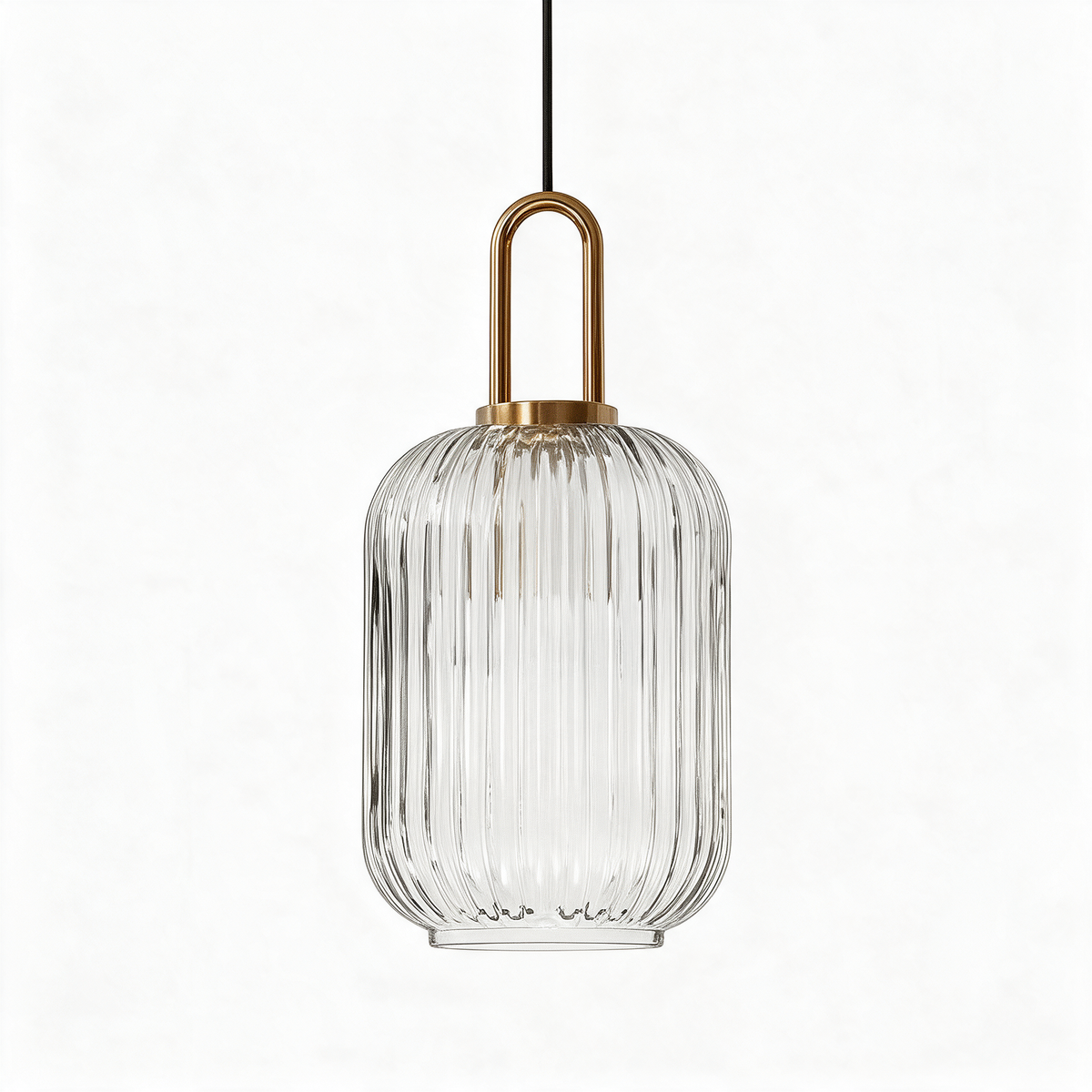 Pendente de Teto em Vidro Trabalhado e Ferro E27 Bivolt Estilo Japonês para Sala de Jantar e Quarto