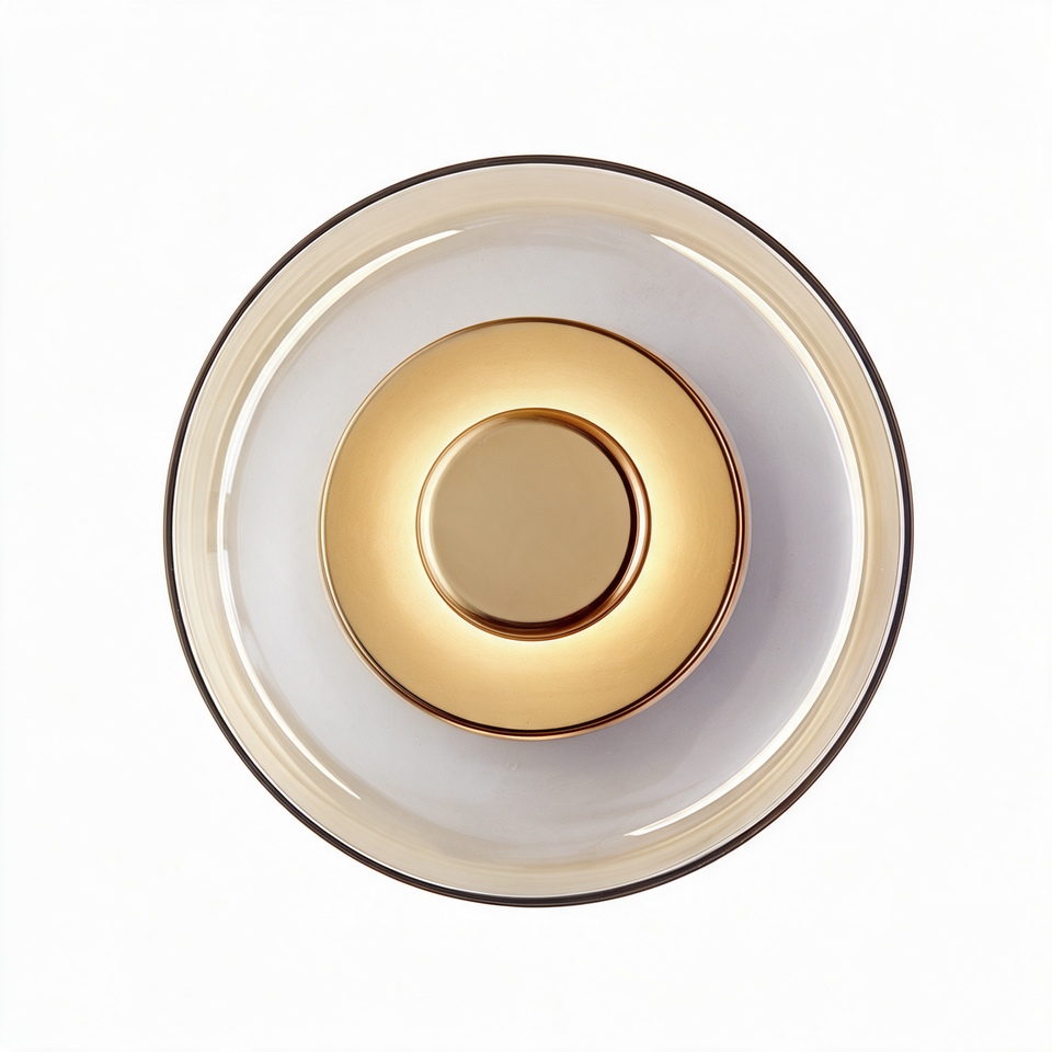 Arandela de Parede em Vidro e Metal LED 5W Bivolt Nórdica para Sala e Quarto