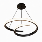 Pendente de Teto Duplo LED 32W a 48W Bivolt em Alumínio e Acrílico Minimalista para Sala e Escritório