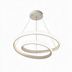 Pendente de Teto Duplo LED 32W a 48W Bivolt em Alumínio e Acrílico Minimalista para Sala e Escritório