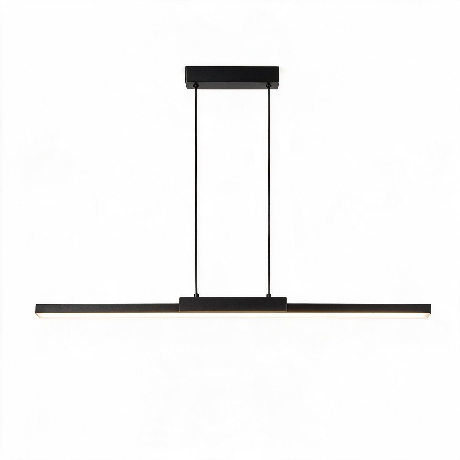 Pendente Linear de Teto em Alumínio e Ferro LED Integrado Dimerizável Bivolt para Sala de Jantar e Escritório
