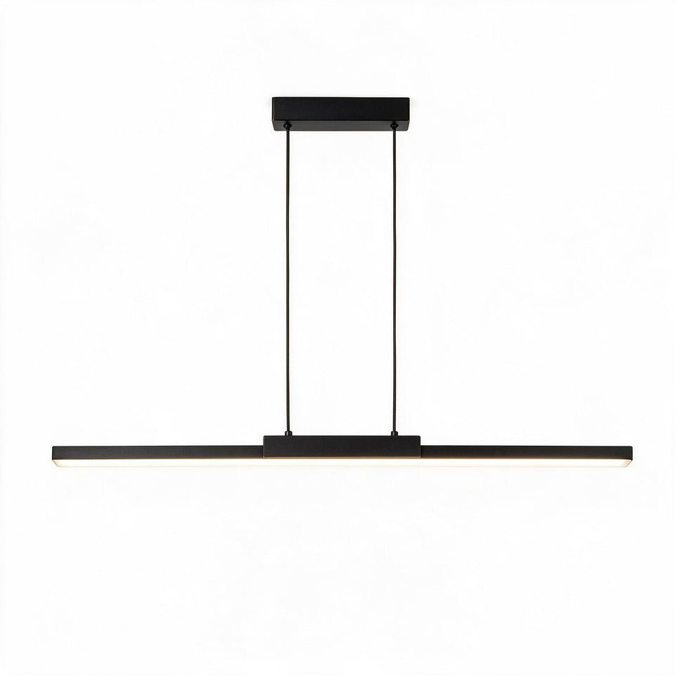 Pendente Linear de Teto em Alumínio e Ferro LED Integrado Dimerizável Bivolt para Sala de Jantar e Escritório