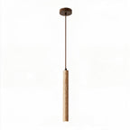 Pendente de Teto Tubular Slim em Pedra Travertino Natural G4 5W Bivolt Estilo Japonês para Quarto e Sala de Jantar