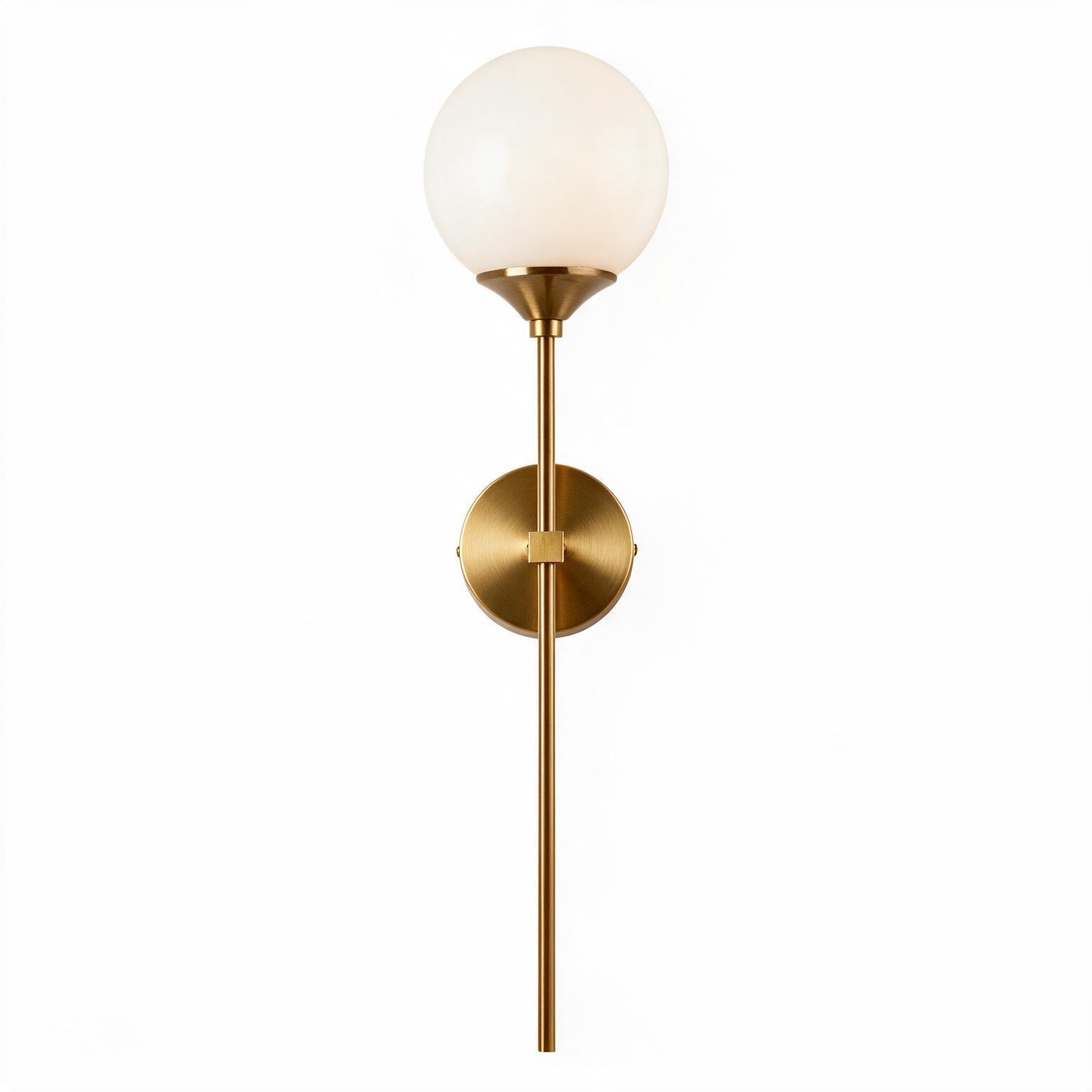 Arandela de Parede Balão em Metal Dourado e Globo de Vidro G9 Bivolt Bidirecional para Sala e Quarto